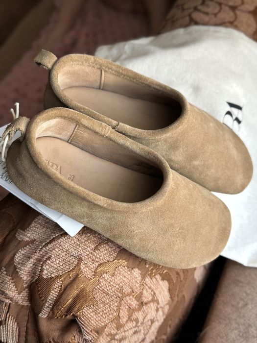 Шкіряні балетки zara 26