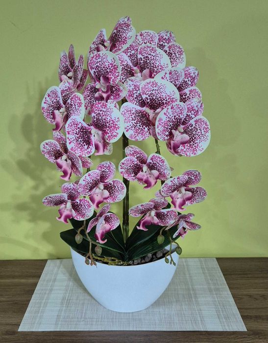 Storczyk sztuczny dwa pędy Dekoracja prezent