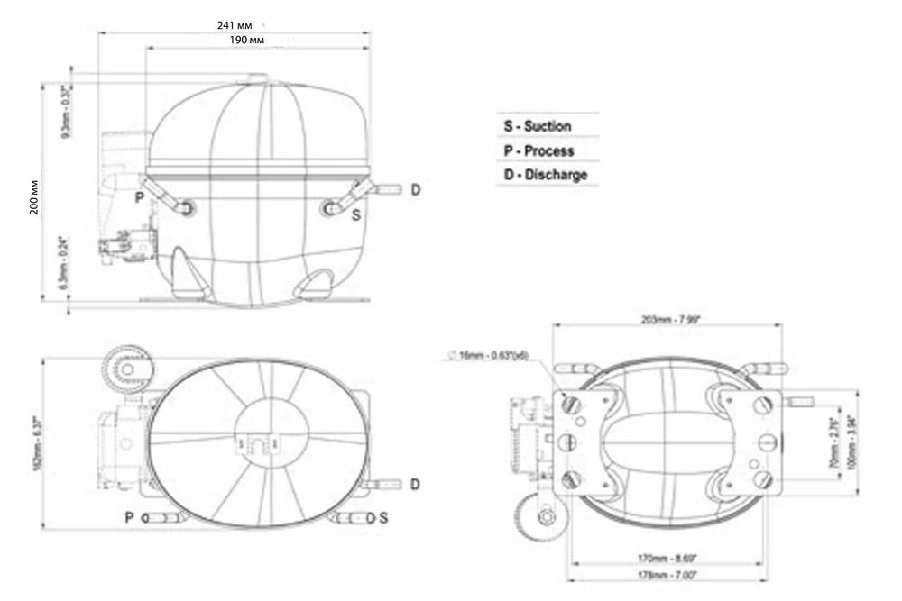 Компресор холодильний Б/В Embraco Aspera NEK6210U (Ембрако Аспера)