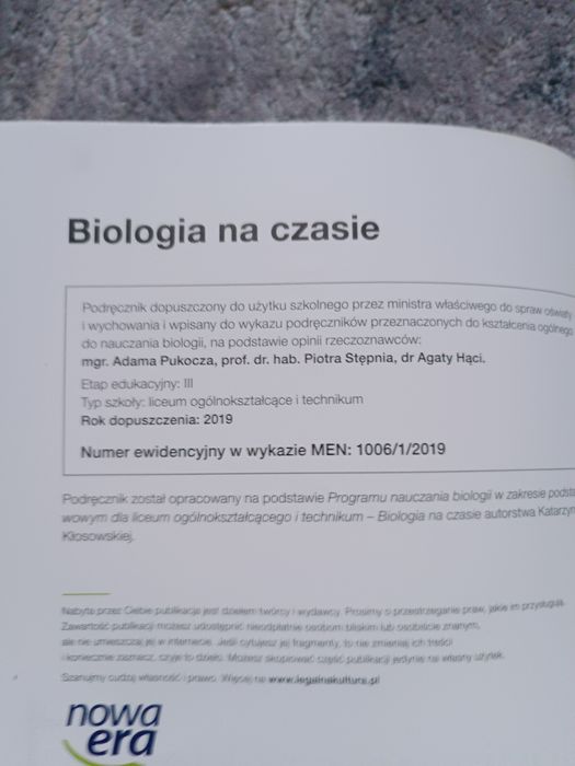Biologia na czasie 1