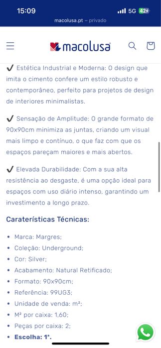 Pavimento ceramico  Margres Underground Silver 90x90