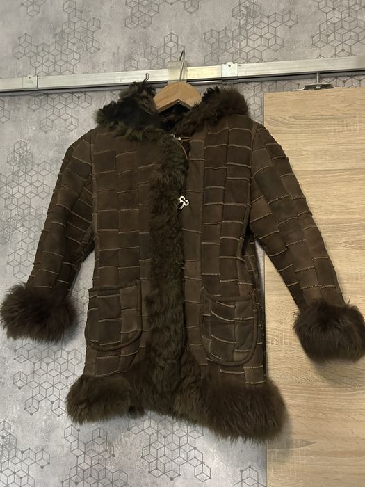 Kożuch vintage PRL - dziecięcy