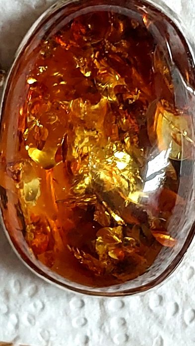 Kolia srebro 9q5 bursztyn bałtycki