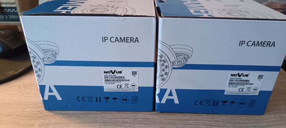 Rejstrator Novus, switch, kamera ×2, konwerter.