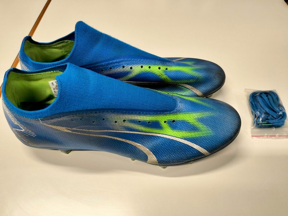 Chuteiras Puma Camp Ultra Match Azul/Verde