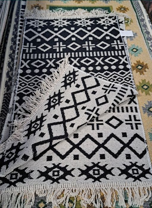 Kilim czarno biały 50x80