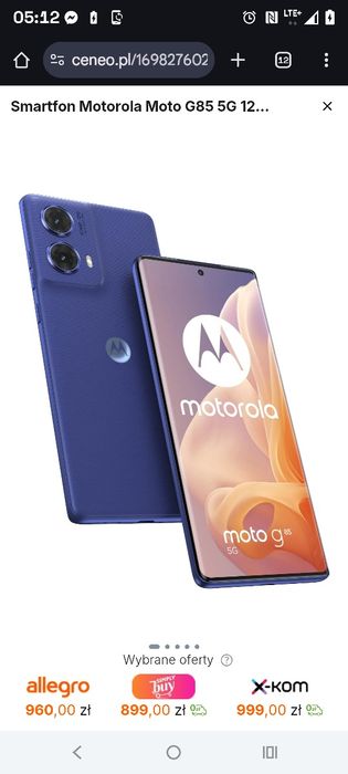 Motorola g85 fioletowa