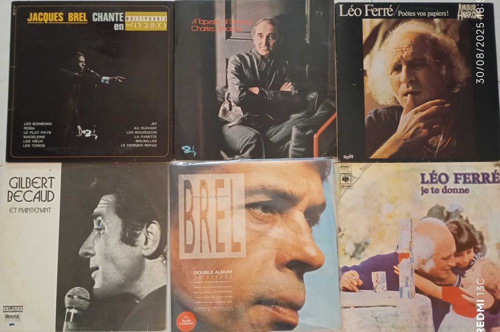Coleção de LPs Música Francesa (200) todos os discos em exc estado