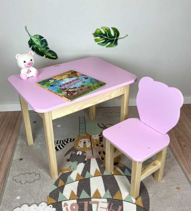 Дерев'яний дитячий столик зі стільчиком. Опт від виробника (ціна 1600)