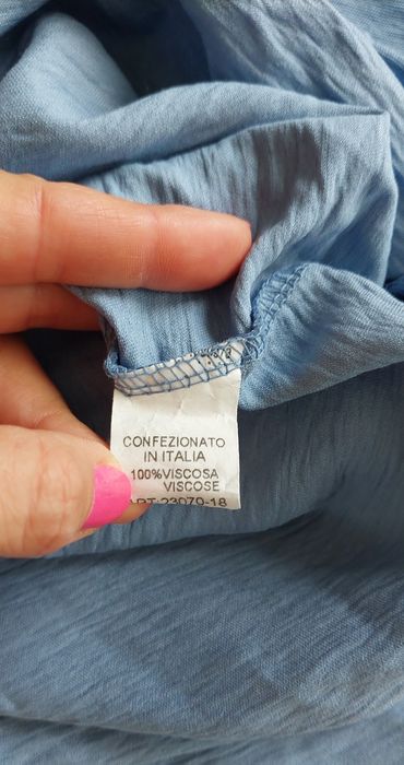 Niebieska bluzka rozmiar ok 50-54 Made in Italy/ New Collection