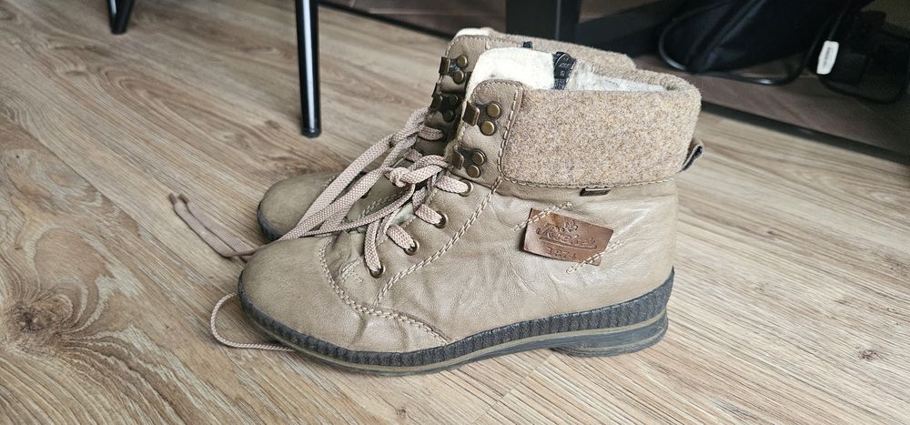Rieker damskie skórzane botki rozmiar 38 wkładka 24cm używane