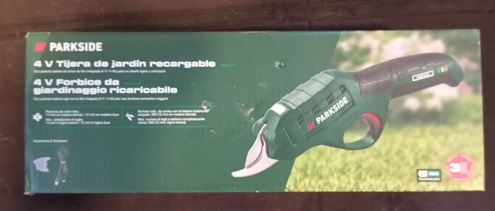 Tesoura de poda a bateria 4v Parkside
