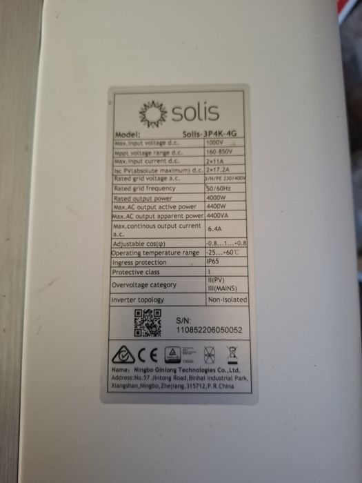 Falownik trójfazowy SOLIS 4kw