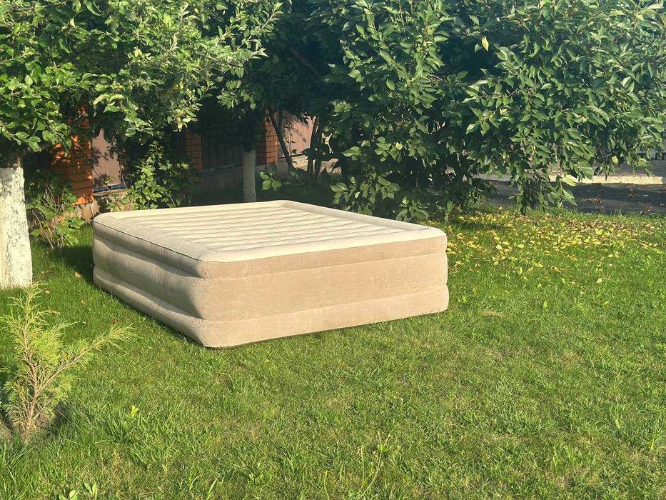 ‼️Надувная кровать двуспальная. Матрас ліжко надувне 203х152х48 Ламзак