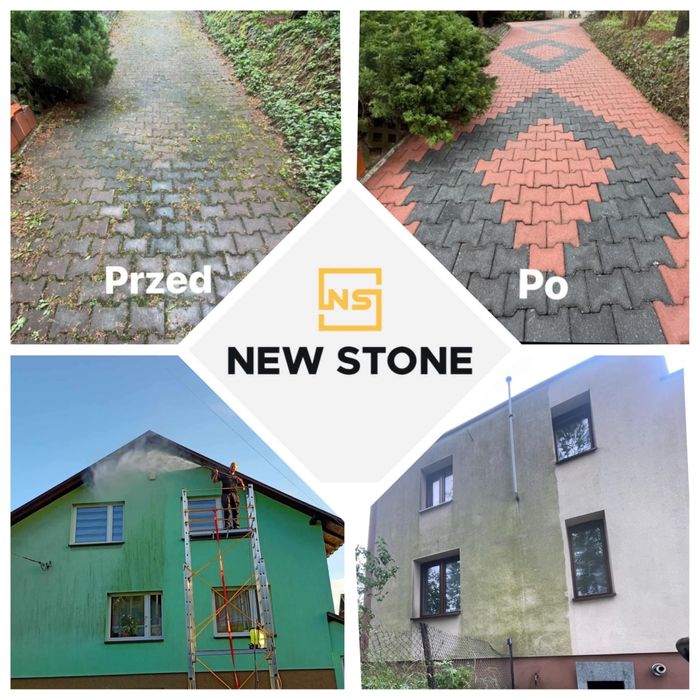 Czyszczenie mycie kostki brukowej, elewacji