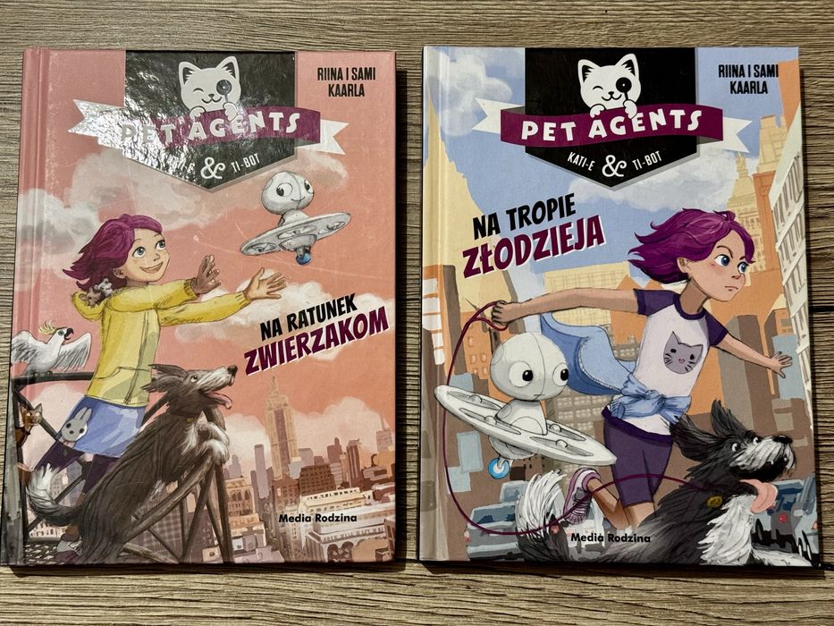 Książka x2 Pet Agents nowa Na ratunek zwierzakom Na tropie złodzieja