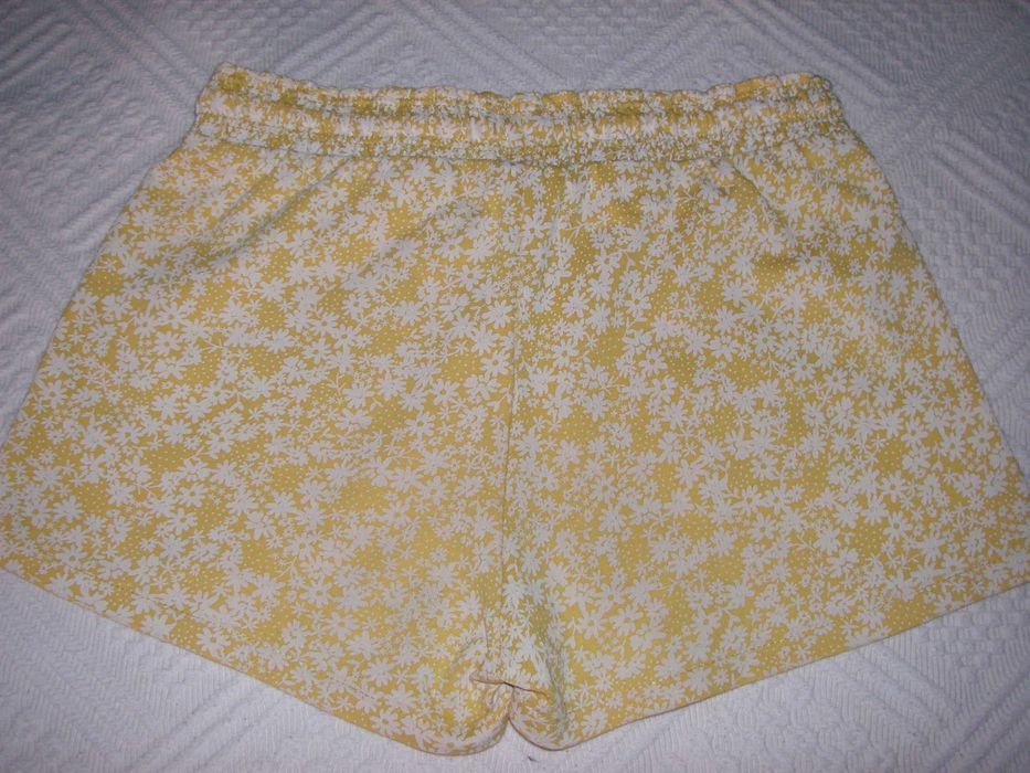 Calções Algodão Amarelos H&M, Rosa Palomino e Preto Zara (7 / 8 Anos)