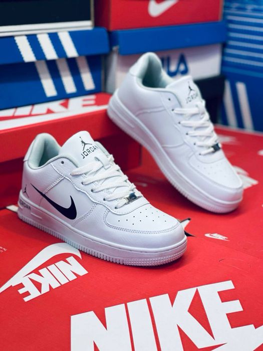 Nike Air Force Af1 белые кроссовки натуральная кожа красовки найк