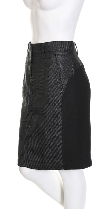 MARC CAIN elegancka czarna spódnica ołówkowa z połyskiem 36 38