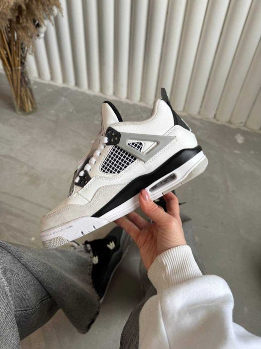 Кросівки Nike Air Jordan 4 Military White premium