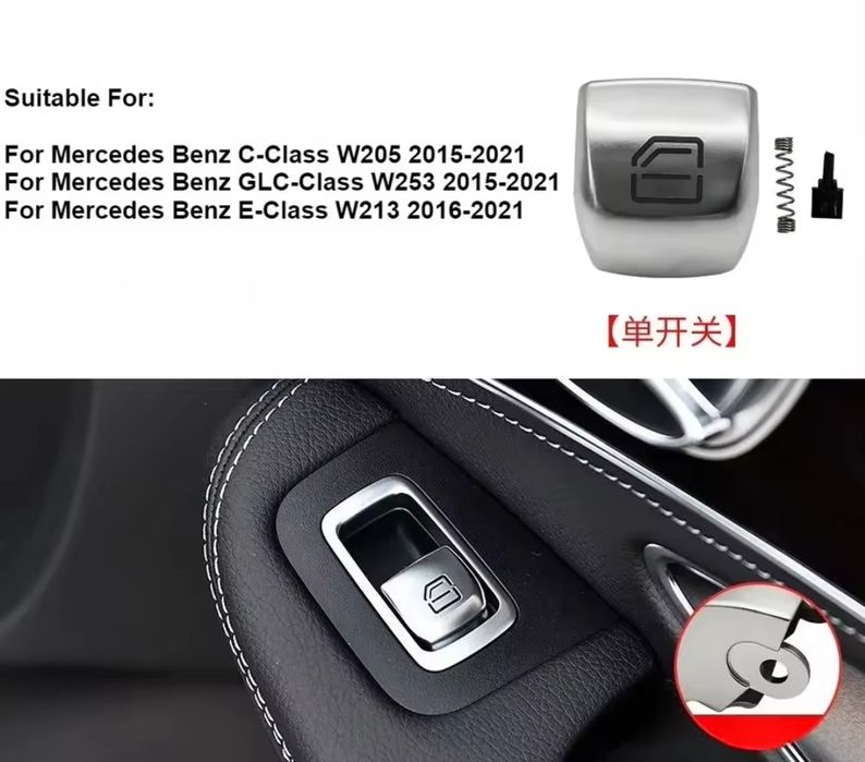 Interruptor comando botão vidro Mercedes Benz - Classe C, E, S, GLS