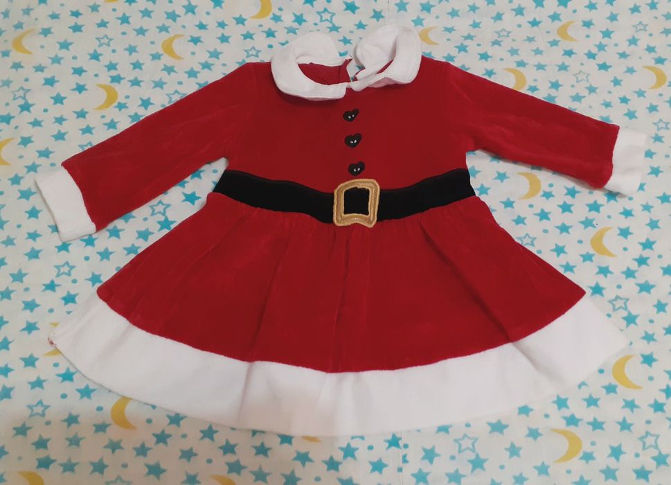 Платье Санты детское до 3х месяцев