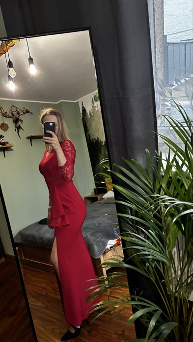 Czerwona sukienka maxi okazja