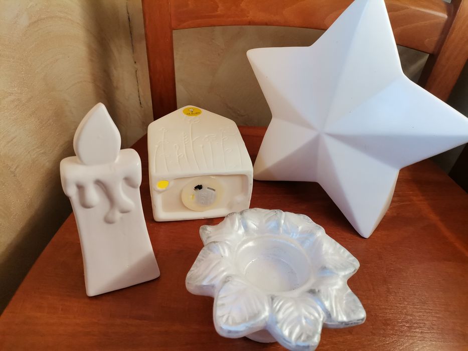 Ceramiczne ozdoby - 4 sztuki
