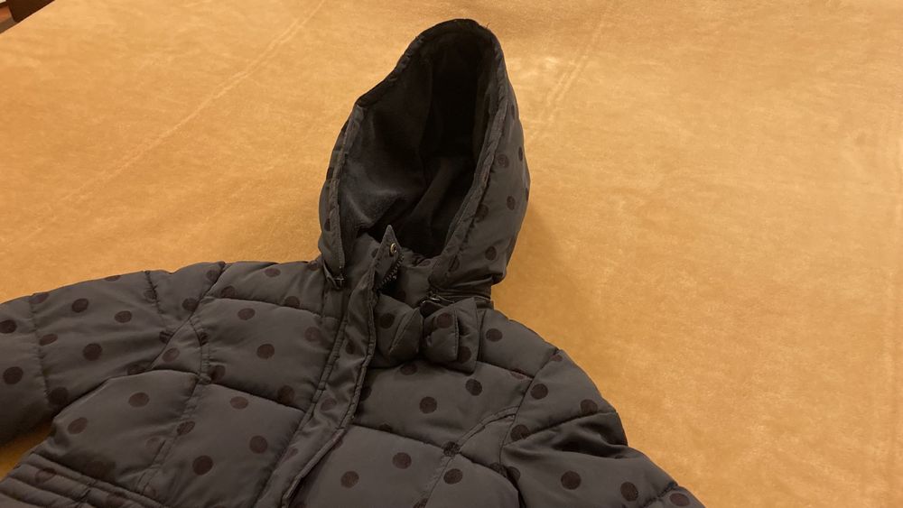 Kispo (casaco acolchoado) azul marinho para menina