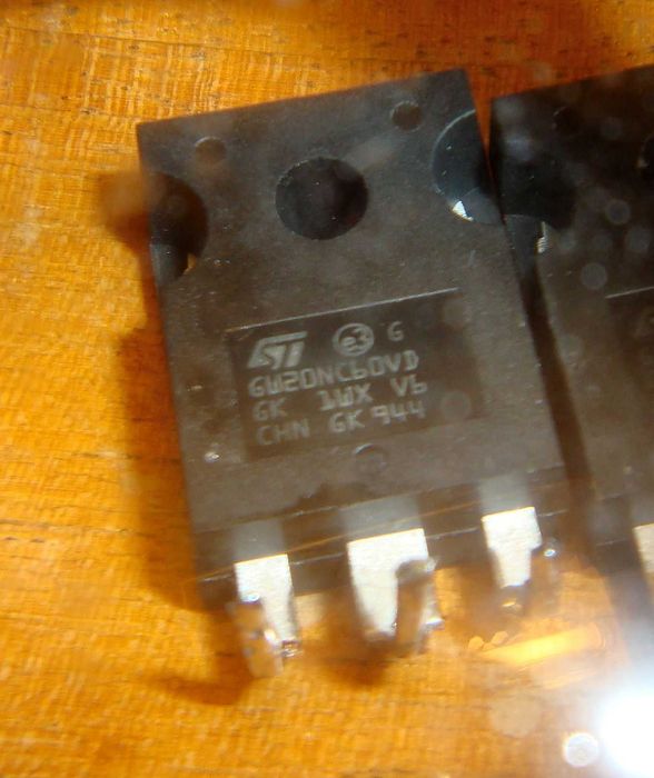 Транзистор IGBT STGW20NC60VD лот 4 шт идеальные