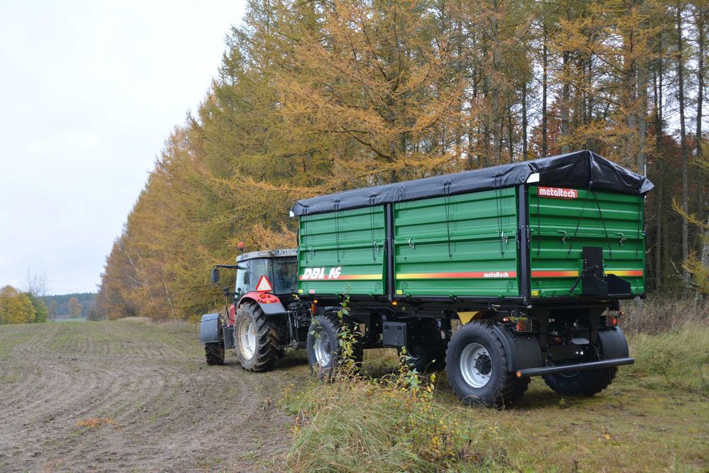 Przyczepa rolnicza burtowa wywrotka METAL-TECH DBL 16 ton 20 m3 XXL!