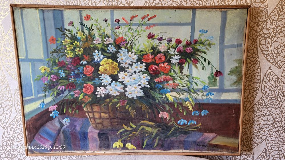 Картина квіти 90 ×60 см Моисеенко В.С