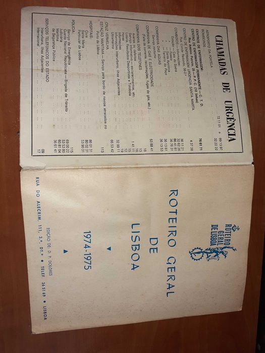 Roteiro Geral de Lisboa 1974/ 1975