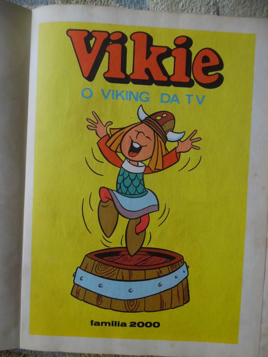 Raro livro Vikie o Viking Nº 1-1ª Edição Portuguesa 1975 BD Capa Dura