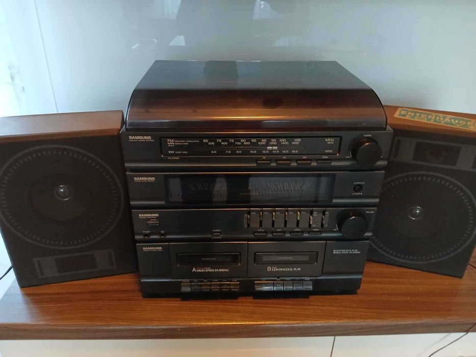 Wieża Samsung (tuner, 2x kaseta, gramofon)