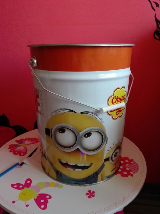 Metalowe wiaderko Chupa Chups Minionki