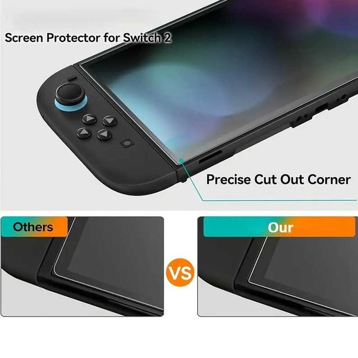Protetor de vidro temperado para Nintendo Switch 2