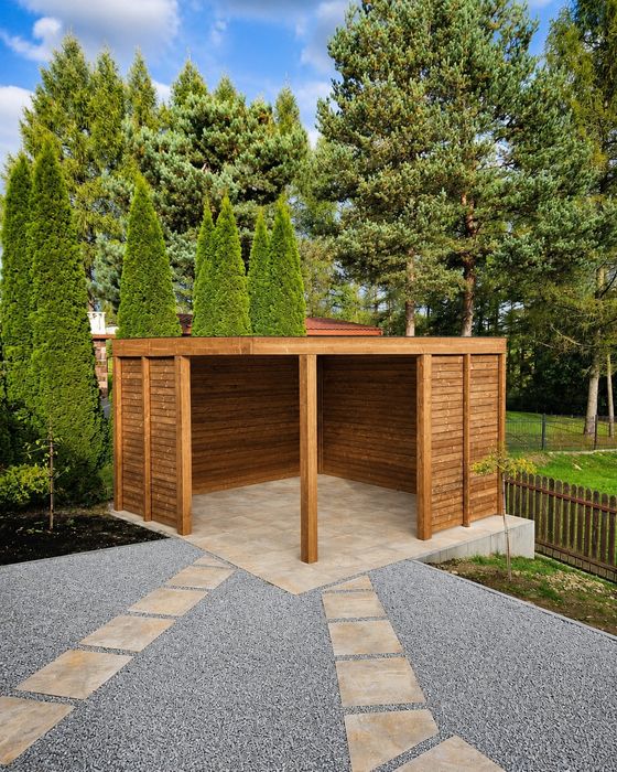Pergola tarasowa Nowy Sącz | drewno BSH GL24 | zadaszenie