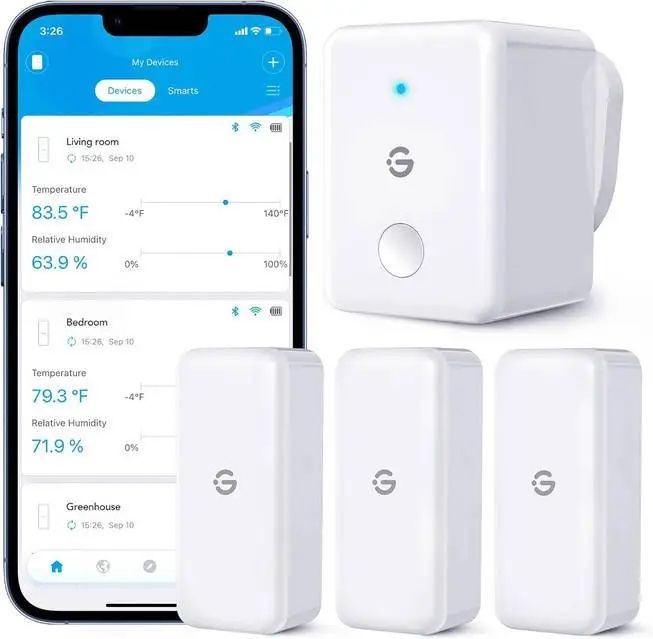 Розумний wi-fi термометр гігрометр цифровий Govee Life
Основні
Тип мет