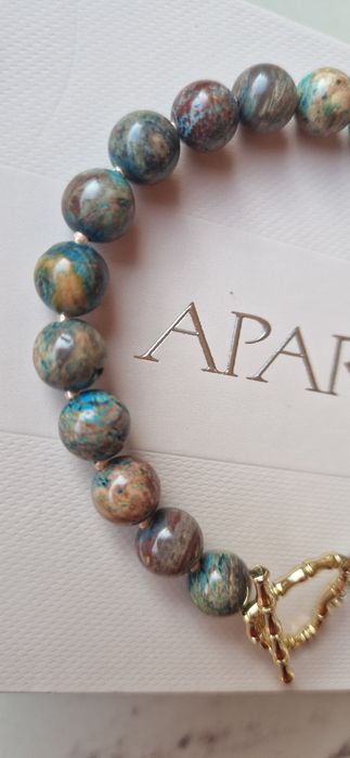 Bransoletka turkus afrykański ozdobne zapięcie  serce  jak Apart