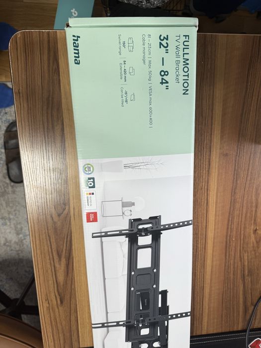 Hama Uchwyt TV ścienny max 84” VESA 600x400