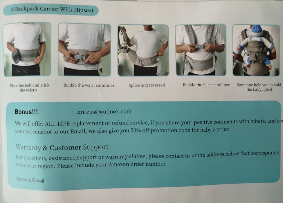 Marsúpio para bebé com assento