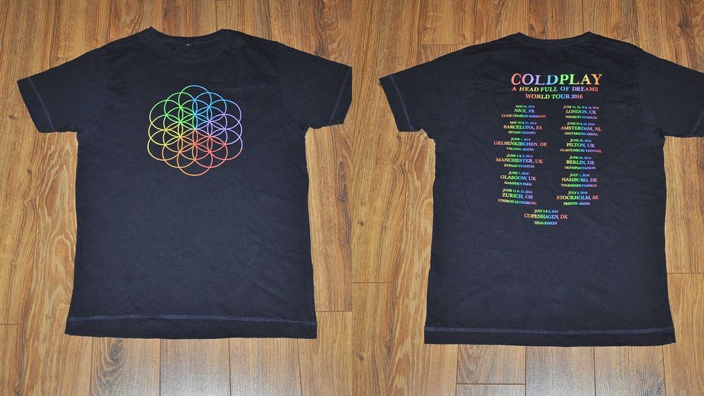 COLDPLAY - A Head Full Of Dreams TOUR 2016 - koszulka rozm.S