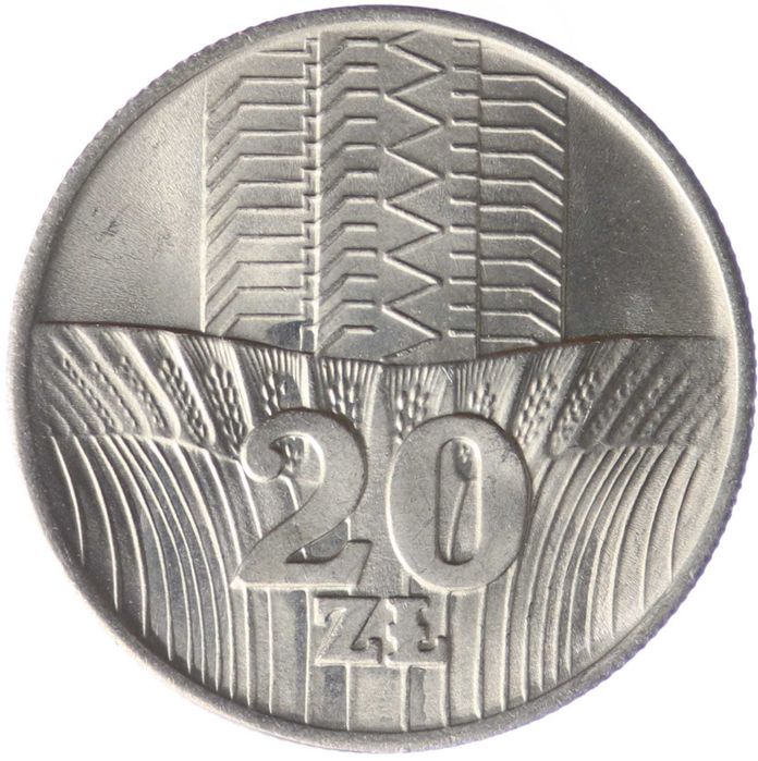 20 złotych - Wieżowiec I Kłosy - 1973 i 76 roku