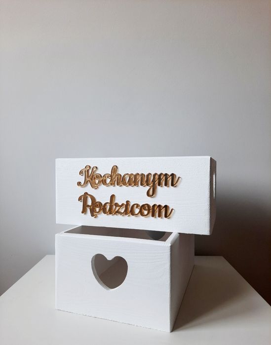 Kochanym rodzicom skrzynka na prezent urodziny podziękowania