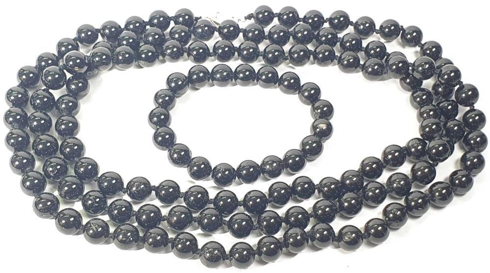 Colar e pulseira Turmalina Negra Natural