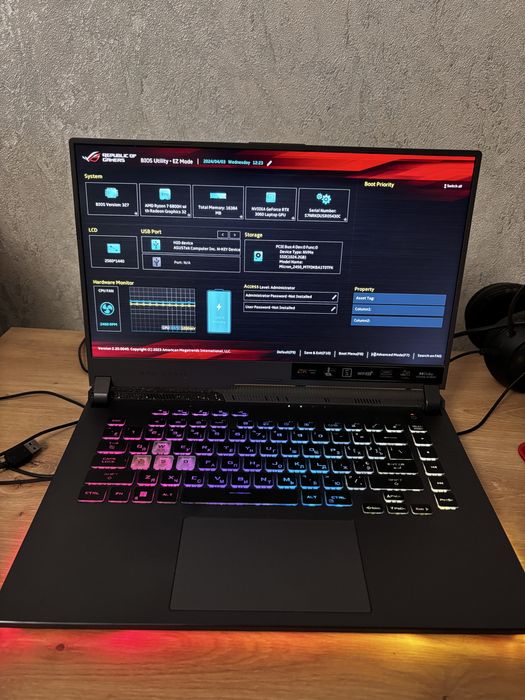 ASUS ROG Strix G15 G513RM (2K 165Hz / DDR5 / RTX 3060) — на запчастини / під відновлення.