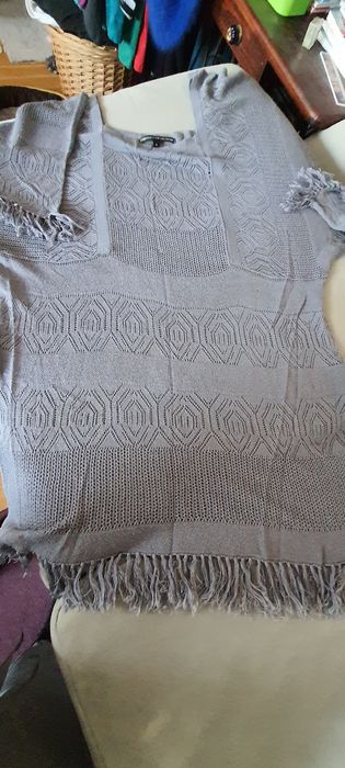 Oryginalny sweterek Marks&Spencer oversize 44/46/48. Szaroniebieski!