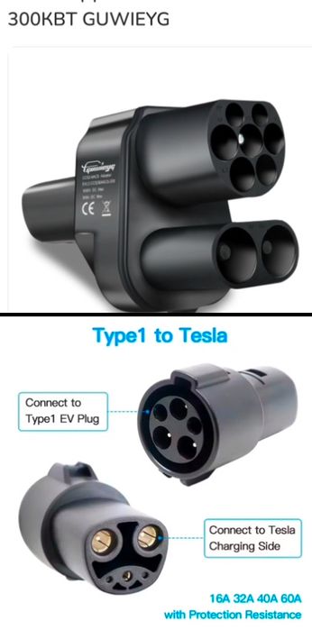 GUWIEYG CCS2 AC + DC J1772 тесла переходник зарядки tesla 3 Y S X