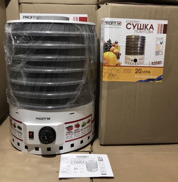 Профит Сушка електро для фруктов и овощей Profit M ЭСП-02 20 л круглая